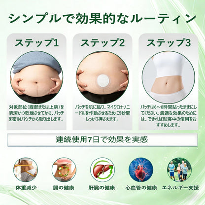 🇯🇵 公式オンラインショップ | 💯𝐀𝐌𝐙𝐊𝐄𝐄𝐏® モリンガ・ベルベリン×NAD+ 10-in-1 ダイエットパッチ（即効性、わずか7日間で効果を実感） ✅ 減量、たるんだ肌の引き締め、血糖値ケア、睡眠時の呼吸サポート、関節の悩みの改善に